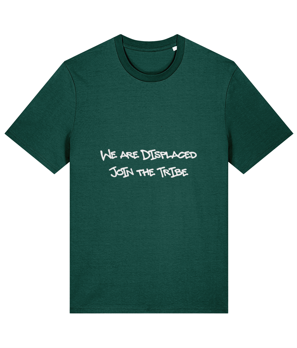 WE ARE DISPLACED ORGANIC T SHIRT